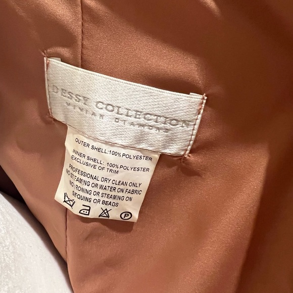 Dessy Gold Butterscotch Evening Bridesmaid’s Prom Dress sz 14 - Picture 13 of 13